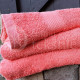 Bamboo fibre terry bath towel coral